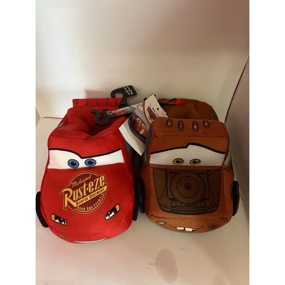 Disney Cars Toddler Slippers House shoes Plush Lightning McQueen Mater 11/12